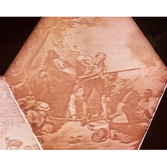 3D Printed Lithophane Modular Remote LED Light Decor Wall Art Revolutionary War